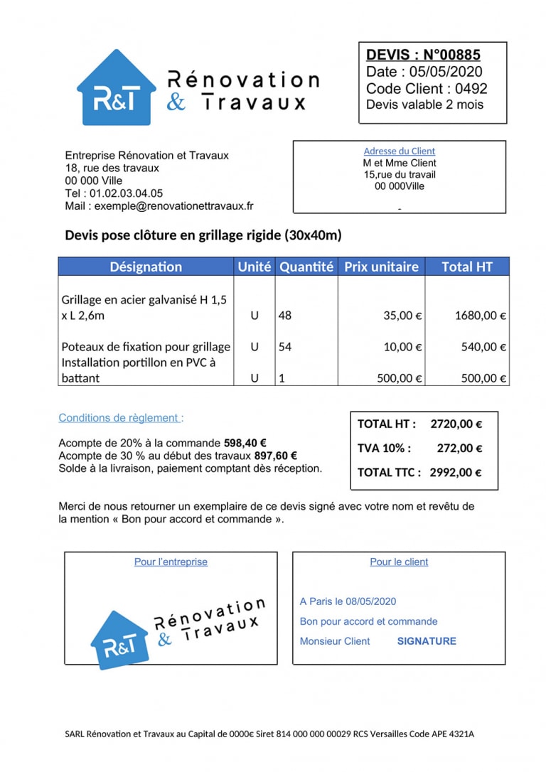 Devis clôture  le guide des prix de pose clôture et grillage